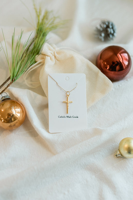 Gold Crucifix Necklace