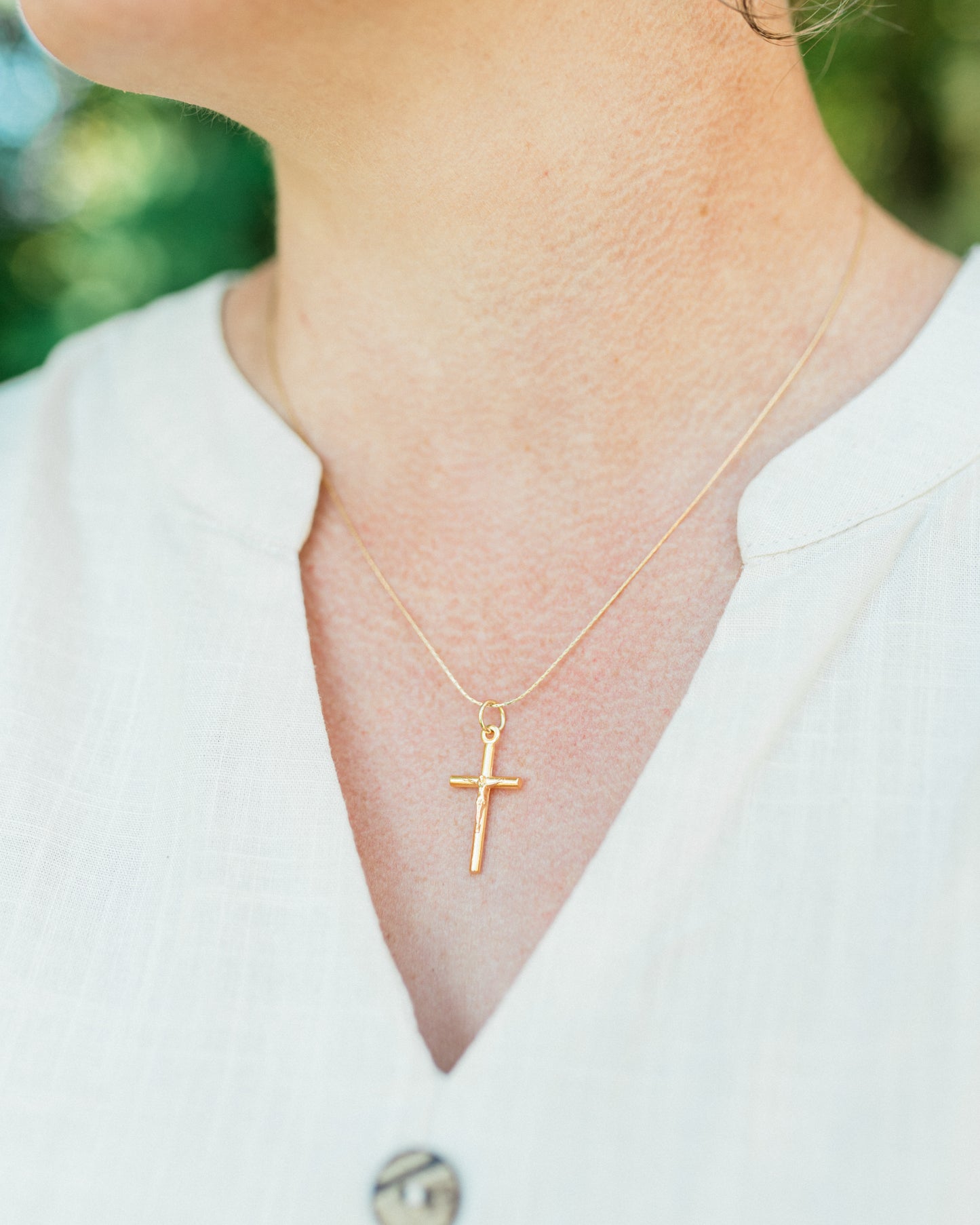 Gold Crucifix Necklace